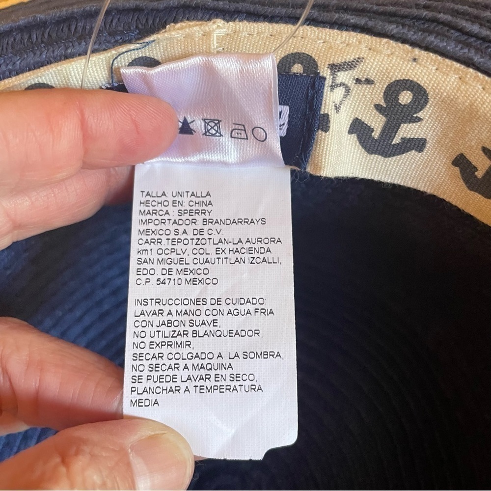 Sperry Top Sider Blue straw floppy hat - Picture 4 of 6